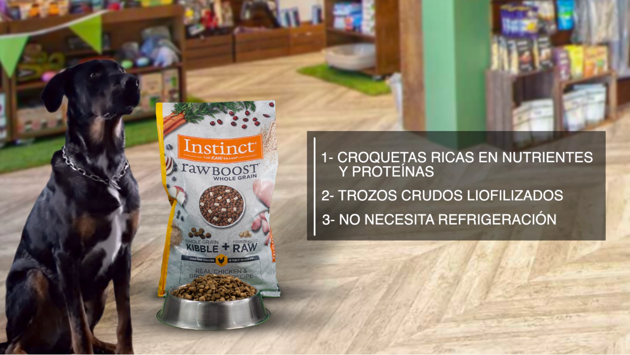 Instinct Raw Boost - La croqueta con trozos de carne cruda real