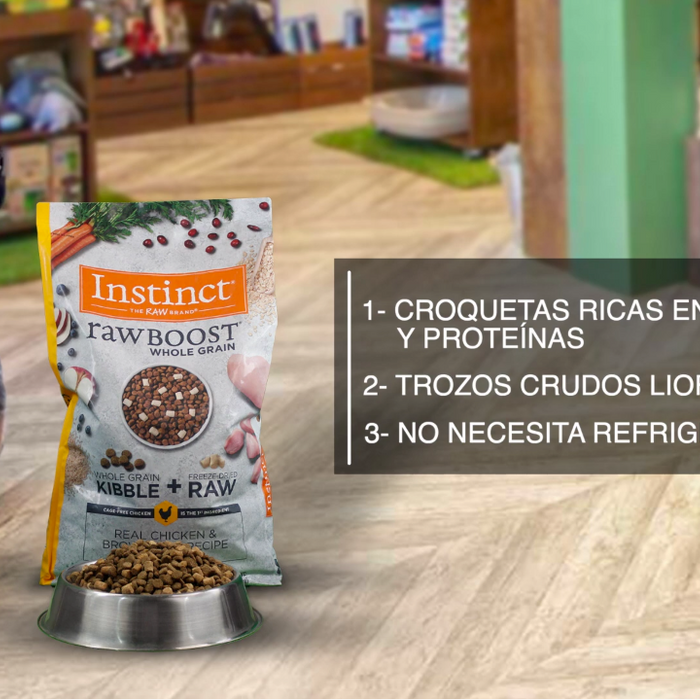 Instinct Raw Boost - La croqueta con trozos de carne cruda real