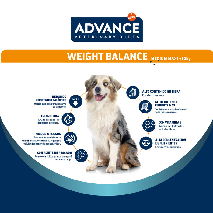 Advance Weight Balance Alimento para Perro Med/Maxi con Sobrepeso
