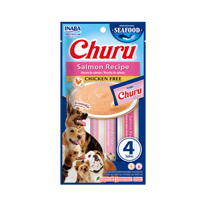 CHURU DOG SALMON  CAJA C/6 BOLSAS C/4 TUBOS