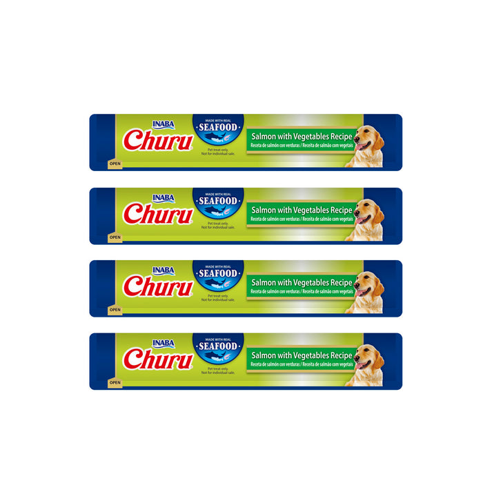 CHURU DOG SALMON CON VEGETALES CAJA C/6 BOLSAS C/4 TUBOS