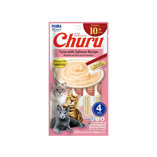CHURU SENIOR TUNA CON SALMON CAJA C/6 BOLSAS C/4 TUBOS