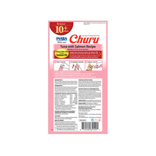 CHURU SENIOR TUNA CON SALMON CAJA C/6 BOLSAS C/4 TUBOS