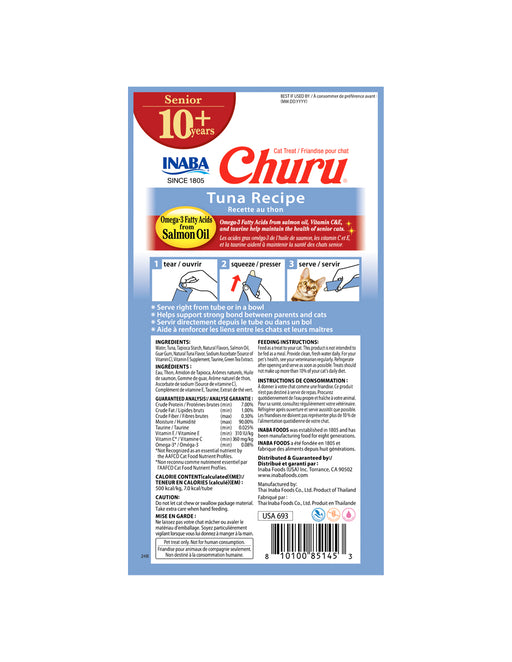 CHURU SENIOR TUNA CAJA C/6 BOLSAS C/4 TUBOS