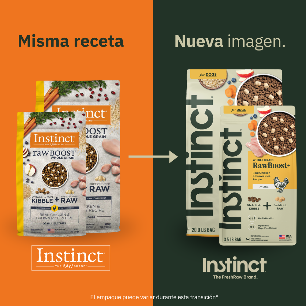 Instinct Raw Boost de Pollo con Granos y Arroz Integral - Para Perros