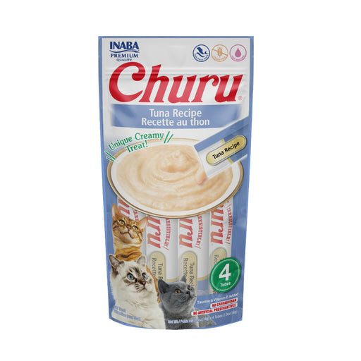 Inaba Churu Atún - Snack Premio Cremoso para Gatos - 4 tubos de 14 grs cu