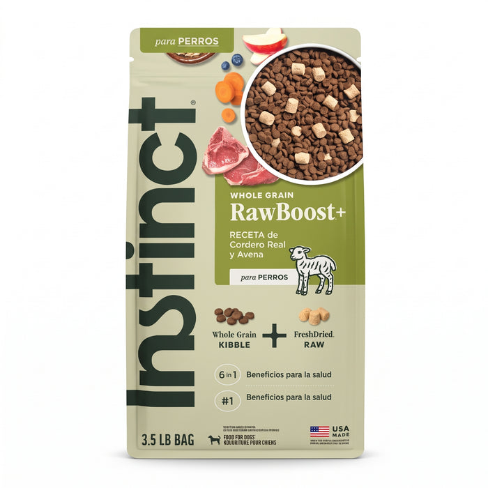 Instinct Raw Boost de Cordero con Granos y Avena para Perros 9.07 kg