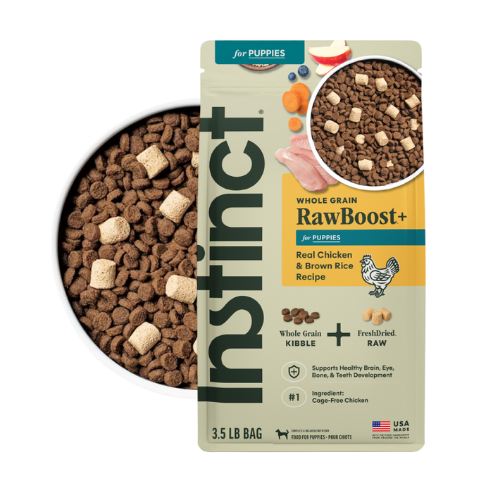 Instinct Raw Boost de Pollo con Granos y Arroz Integral para Cachorros