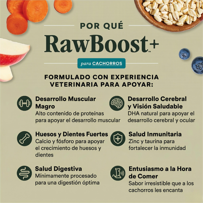 Instinct Raw Boost de Pollo con Granos y Arroz Integral para Cachorros