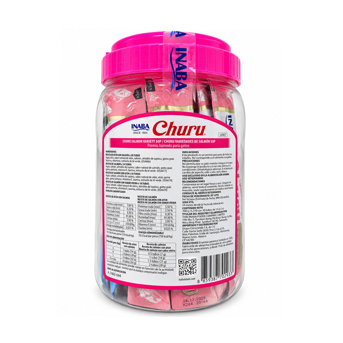 Inaba Churu Bote de 50 piezas Mix de Salmón