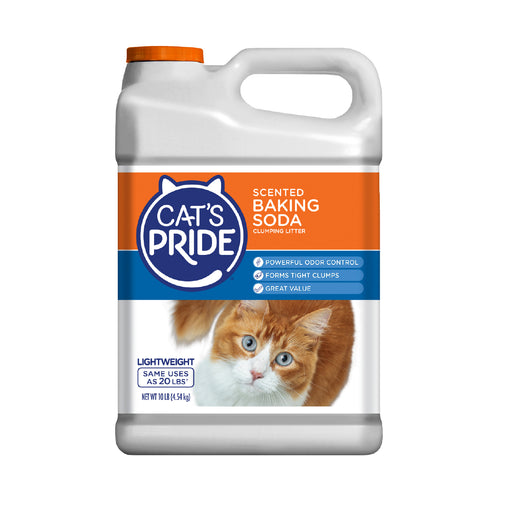 Cat's Pride Scented Baking Soda Arena para gatos Aglutinante con bicarbonato de sodio Perfumada, Frescura duradera 10 lb