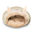 Cama Para Gato Estilo Cueva, Relleno 100% P.E.T. Reciclado. Color Arena