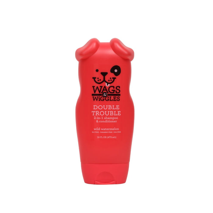 Shampoo Y Acondicionador 2 En 1 Para Perro Wags & Wiggles, Aroma Sandía Fresca. 473 mL