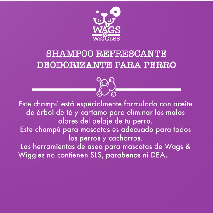 Shampoo Desodorante Refrescante Para Perro Wags & Wiggles.. 473 mL