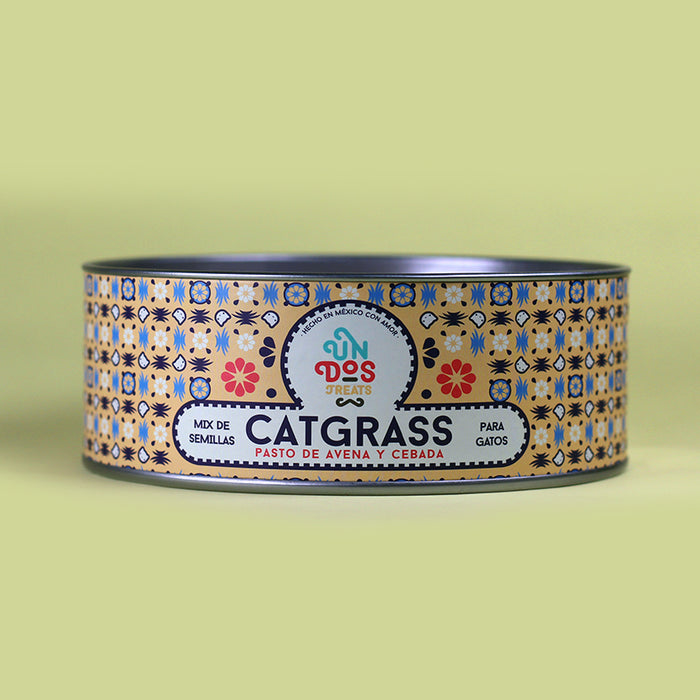 Cat Grass Mix Avena y Cebada, Pasto para Gato