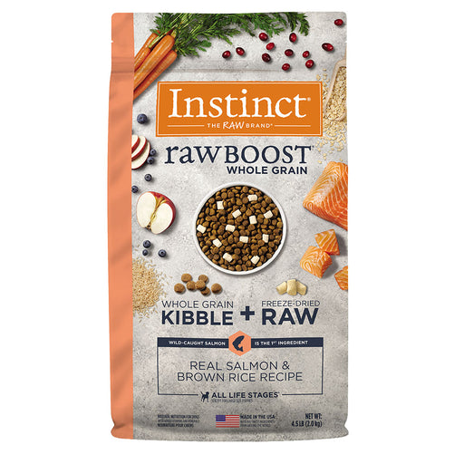 Instinct Raw Boost de Salmón con Granos y Arroz Integral para Perros 2.04 kg