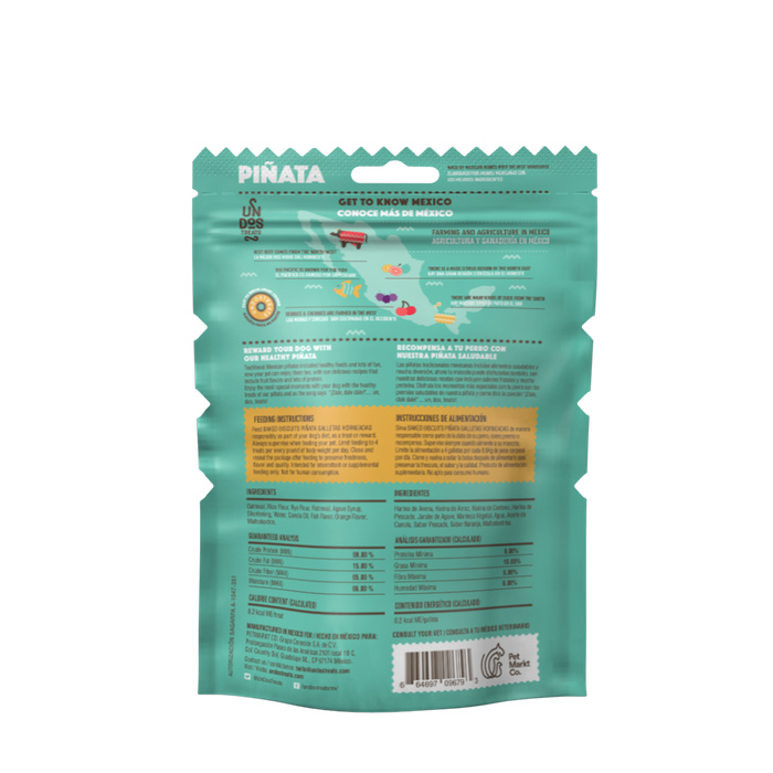 Un dos Treats Baked Biscuits Piñata Galletas Horneadas- Sabor Pescado y Citricos 5.5 oz