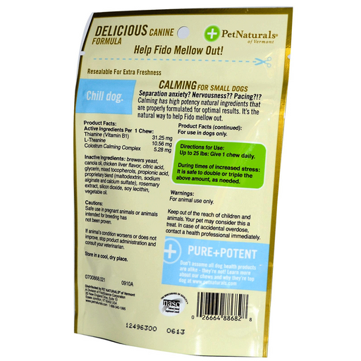 Calmantes para Perros Chicos Pet Naturals